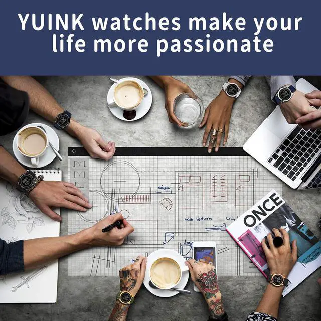 Alt view image 5 of 6 - Mens Watch Ultra-Thin Digital Sports Watch Waterproof Stainless Steel Fashion Wrist Watch for Men Women