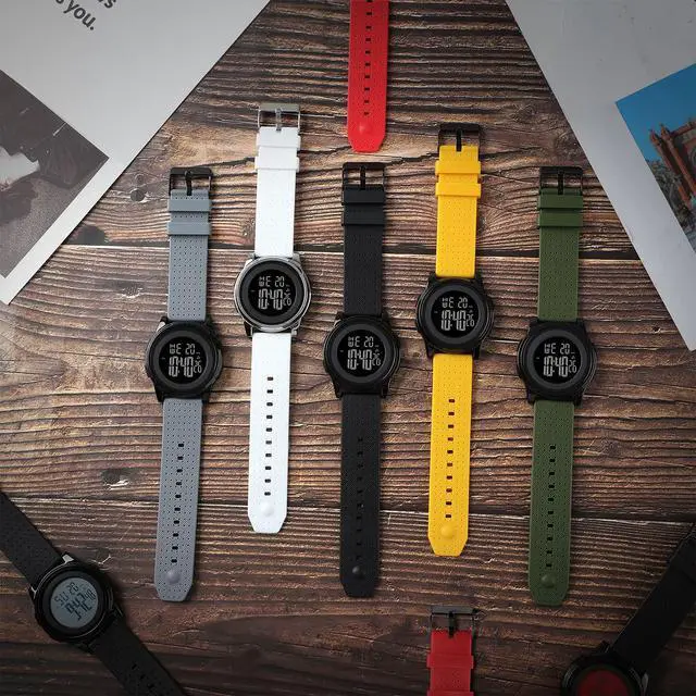 Alt view image 6 of 6 - Mens Watch Ultra-Thin Digital Sports Watch Waterproof Stainless Steel Fashion Wrist Watch for Men Women