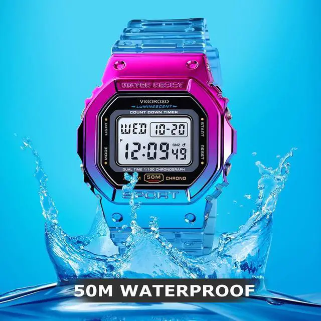 Alt view image 6 of 6 - Digital Watches for Women Waterproof Men's Wrist Watches for Men