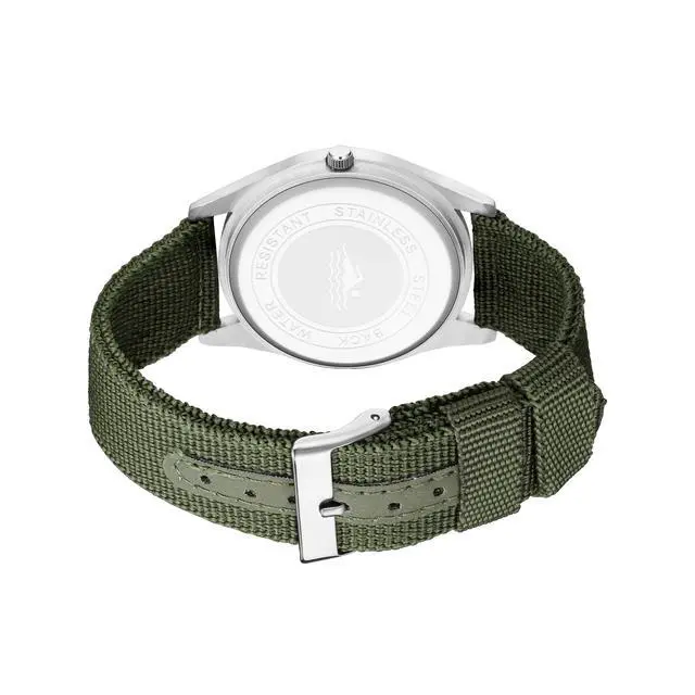 Alt view image 7 of 7 - Unisex Military Watches Sport Textile Nylon Strap Luminous Fashion Watch Analog Display Quartz Waterproof Casual Wristwatch (Green Luminous)