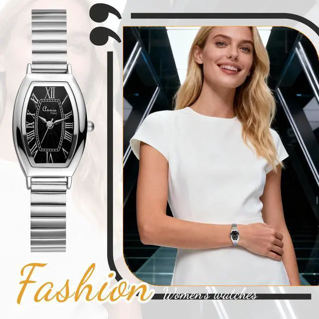 Alt view image 5 of 7 - Women's Bracelet Wrist Watches: Ladies Vintage Retro Gold Silver Stainless Steel Band Band Elegant Quartz Watch