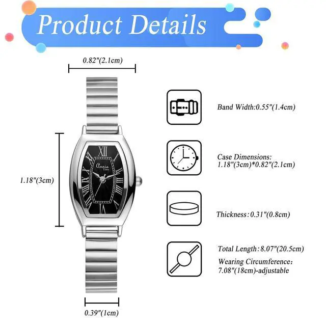 Alt view image 6 of 7 - Women's Bracelet Wrist Watches: Ladies Vintage Retro Gold Silver Stainless Steel Band Band Elegant Quartz Watch