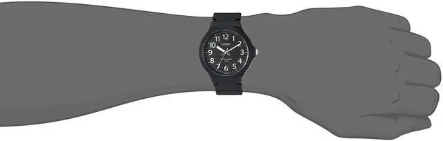 Alt view image 2 of 2 - MW240 Series | Watches for Men | Analog Quartz Watch | 50M WR | Large Resin Case | Resin Glass | Resin Band | Large Arabic Numerals | Analog Watch | Easy to Read Display | 3 Year Battery