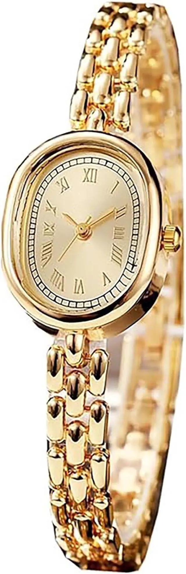 Main image of Womens Vintage Oval Watch Elegant Bracelet Analog Dress Wristwatch