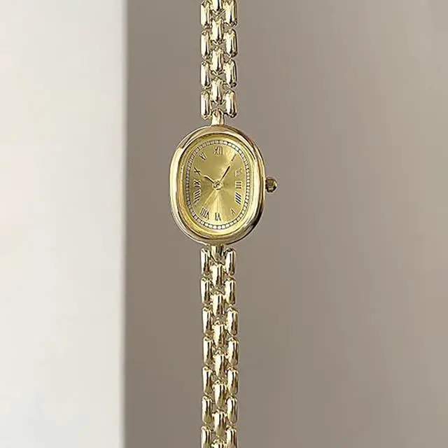 Alt view image 6 of 6 - Womens Vintage Oval Watch Elegant Bracelet Analog Dress Wristwatch