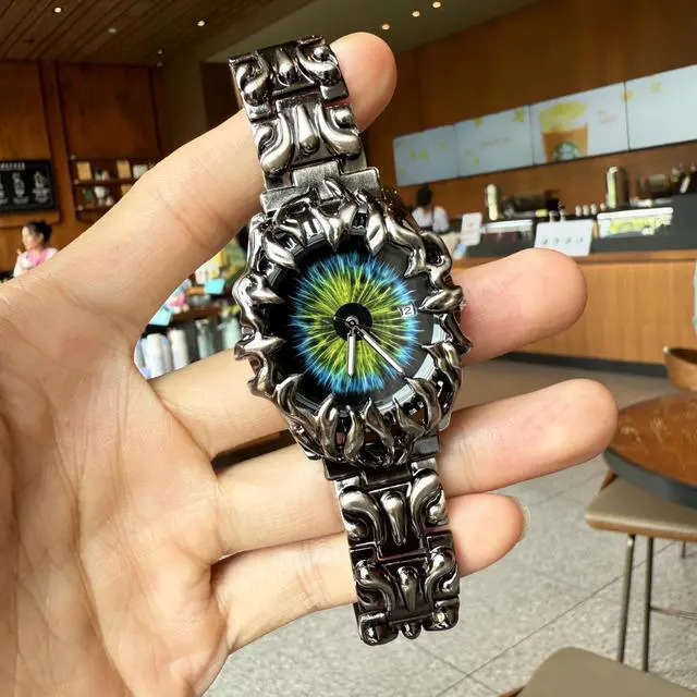 Alt view image 7 of 7 - Halloween Horror Watch Men's Fashion Stainless Steel Retro Minimalist Waterproof Fashion Simple Business Wrist Watch for Men Unisex Dress