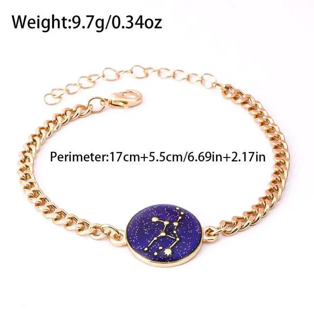 Alt view image 2 of 5 - Mood Sensing Color Changing Constellation Bracelet, 18K Gold Plated 12 Zodiac Jewelry for Emotion Regulation Leo
