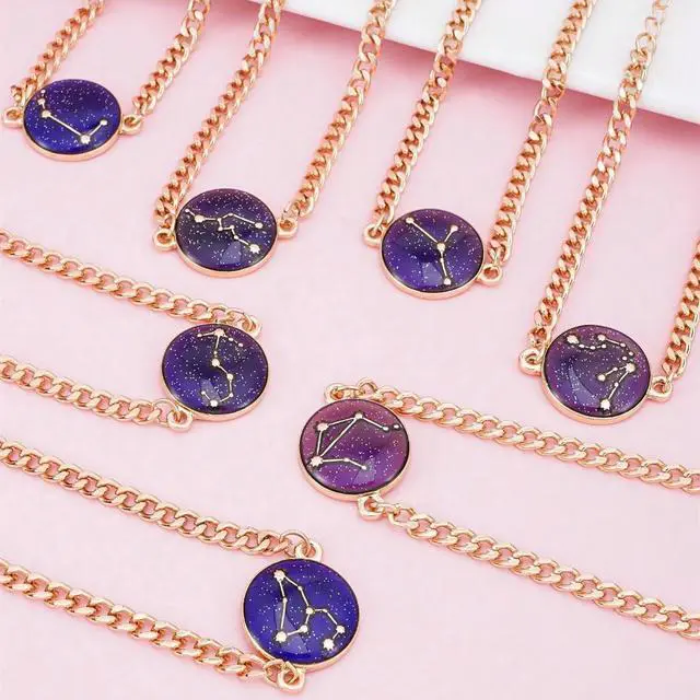 Alt view image 4 of 5 - Mood Sensing Color Changing Constellation Bracelet, 18K Gold Plated 12 Zodiac Jewelry for Emotion Regulation Leo