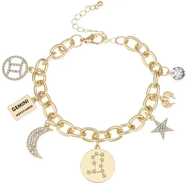 Main image of Gold Gemini Charm Bracelet for Women