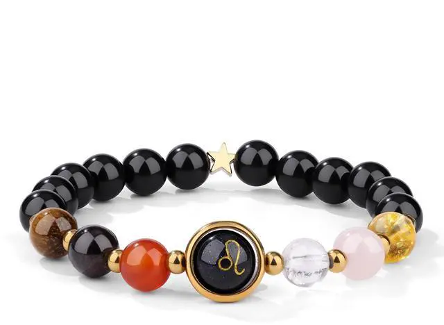 Main image of Zodiac Crystal Bracelet for Women | Horoscope Constellation Bracelet | Natural Gemstone Bead Bracelet | Astrology Birth Sign Jewelry | Crystal Healing Bracelet | Birthday Gift for Women