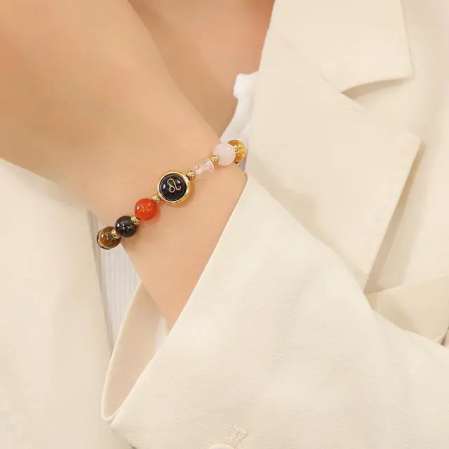 Alt view image 4 of 6 - Zodiac Crystal Bracelet for Women | Horoscope Constellation Bracelet | Natural Gemstone Bead Bracelet | Astrology Birth Sign Jewelry | Crystal Healing Bracelet | Birthday Gift for Women