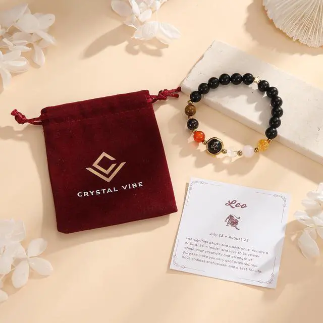 Alt view image 6 of 6 - Zodiac Crystal Bracelet for Women | Horoscope Constellation Bracelet | Natural Gemstone Bead Bracelet | Astrology Birth Sign Jewelry | Crystal Healing Bracelet | Birthday Gift for Women