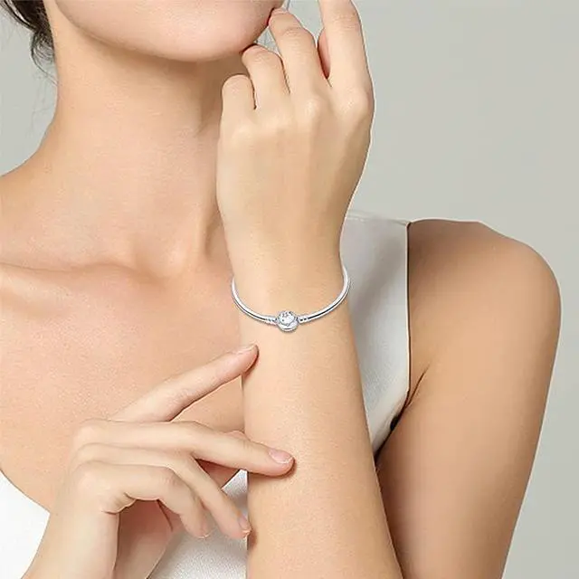 Alt view image 3 of 5 - Charm Bracelet for Pandora Charms 925 Sterling Silver Snake Chain Bracelet Fit Any Charm Gift for Women