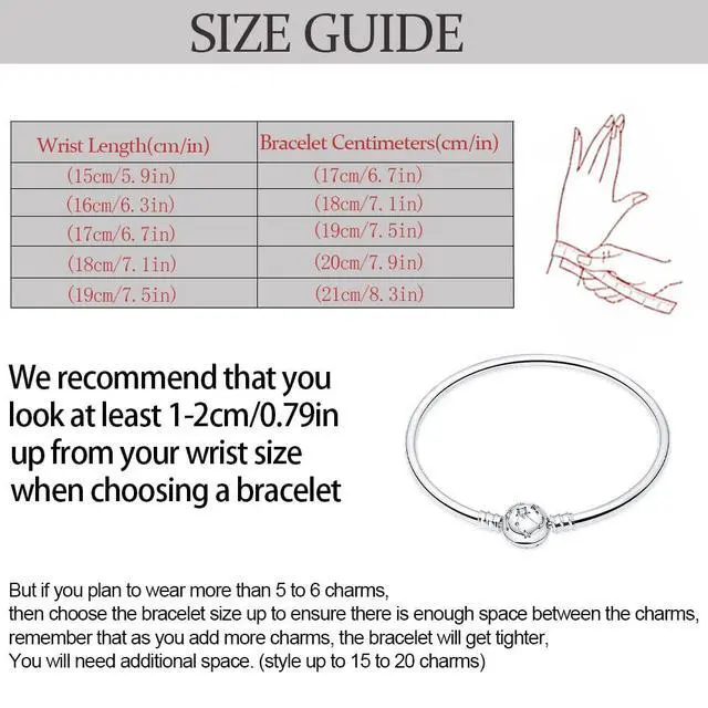 Alt view image 4 of 5 - Charm Bracelet for Pandora Charms 925 Sterling Silver Snake Chain Bracelet Fit Any Charm Gift for Women