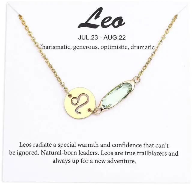 Main image of 14k Gold Plated Leo Sign August Birthstone Crystal Bracelet for Women Birthday Gift