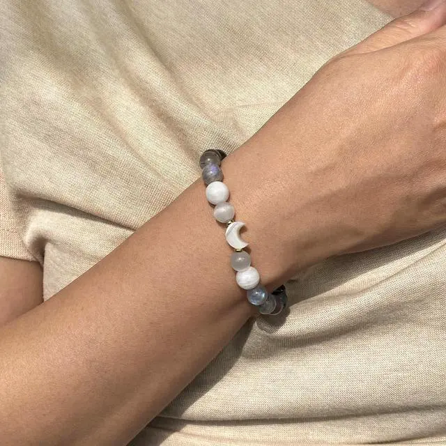 Alt view image 5 of 7 - Moon Phase Moonstone Bracelet, Moon Jewelry Crystal Healing Gifts for Women