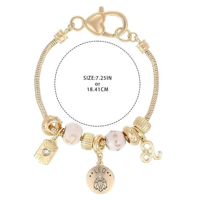 Alt view image 6 of 6 - Gold Zodiac Leo Constellation Charm Bracelet Women