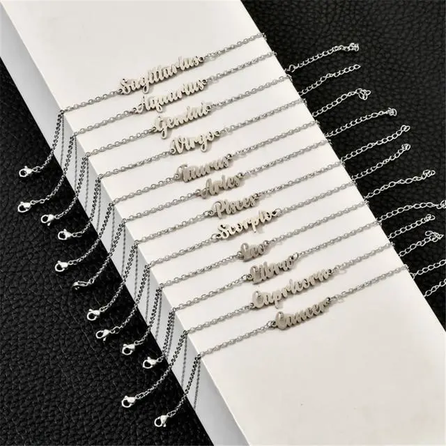 Alt view image 2 of 3 - Constellation Anklet for Women in English Letter Silver Scorpio