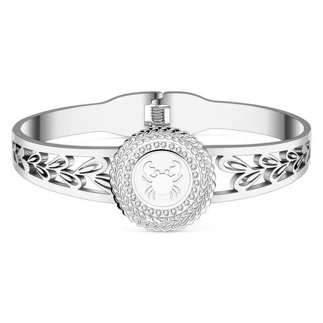 Alt view image 2 of 7 - Stainless Steel Constellation Bracelets Bangle Zodiac Gifts for Women Birthday Gifts (Cancer)