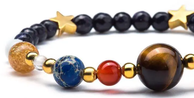 Alt view image 5 of 7 - Solar System Bracelet for Women, Universe Galaxy Beaded Jewelry