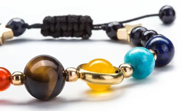 Alt view image 6 of 7 - Solar System Bracelet for Women, Universe Galaxy Beaded Jewelry