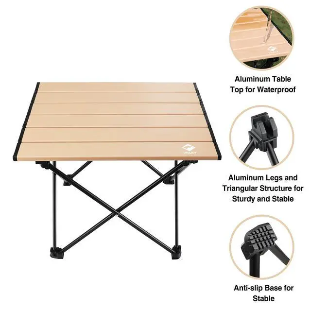 Alt view image 5 of 7 - Portable Camping Side Table, Ultralight Aluminum Folding Beach Table