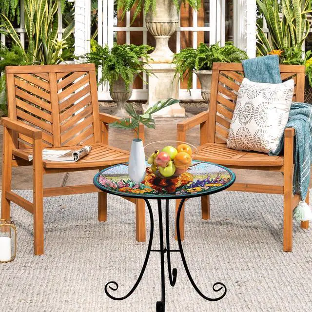 Alt view image 7 of 7 - 18" Highland Cattle Outdoor Side Table