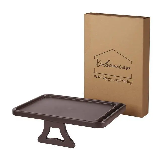 Alt view image 7 of 7 - Sofa Armrest Clip Table, TV Snack Tray, Handy Remote Controls/Drinks/Phone Holder (Cherry)