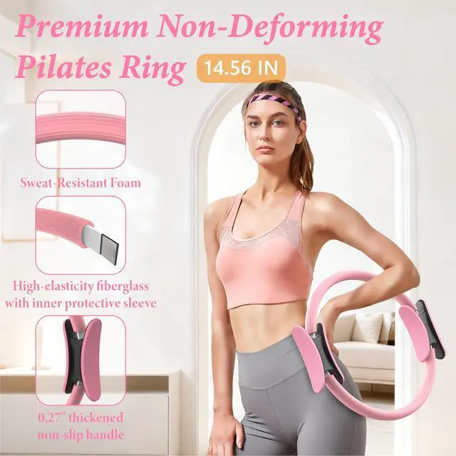 Alt view image 2 of 7 - Pilates Kit for Home Workouts, Pilates Equipment Ring and Ball Set, Pilates Essentials Kit for Women, Home Pilates Workout Kit, Pilates Set, Pilates Starter Kit for Women at Gym Studio Travel