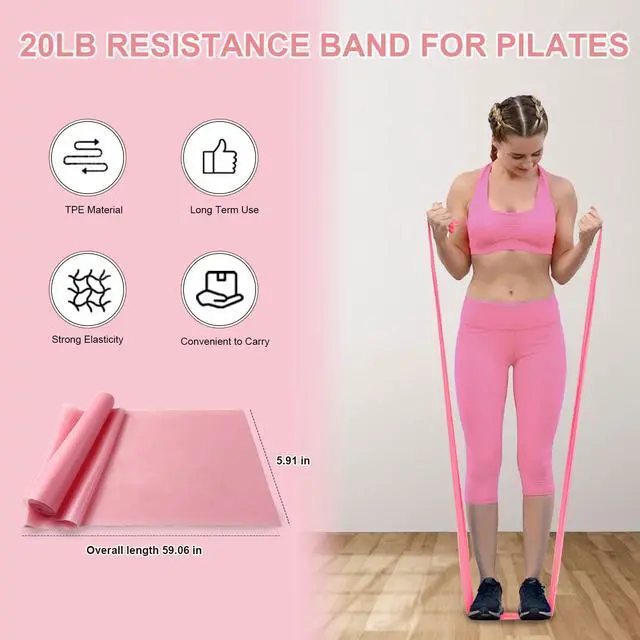 Alt view image 7 of 7 - Pilates Kit with Ankle Weight, Pilates Ring Ball, Resistance Band