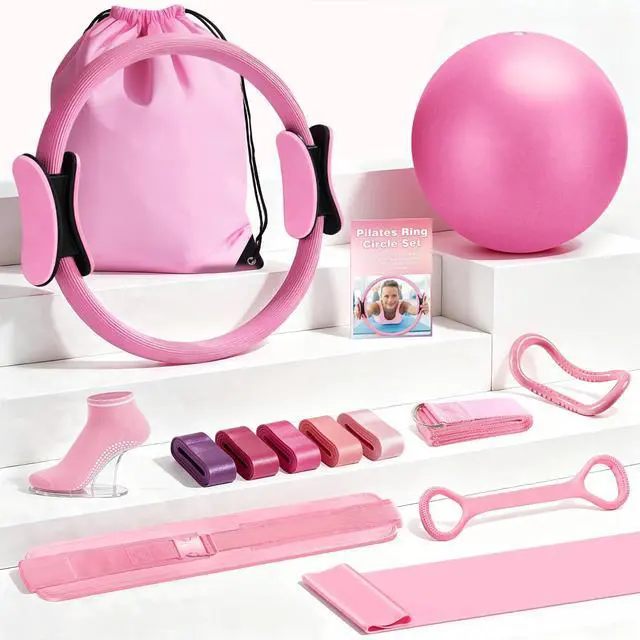 Main image of Pilates Ring Set for Home Workout -13'' Magic Circle and Ball,14Pcs