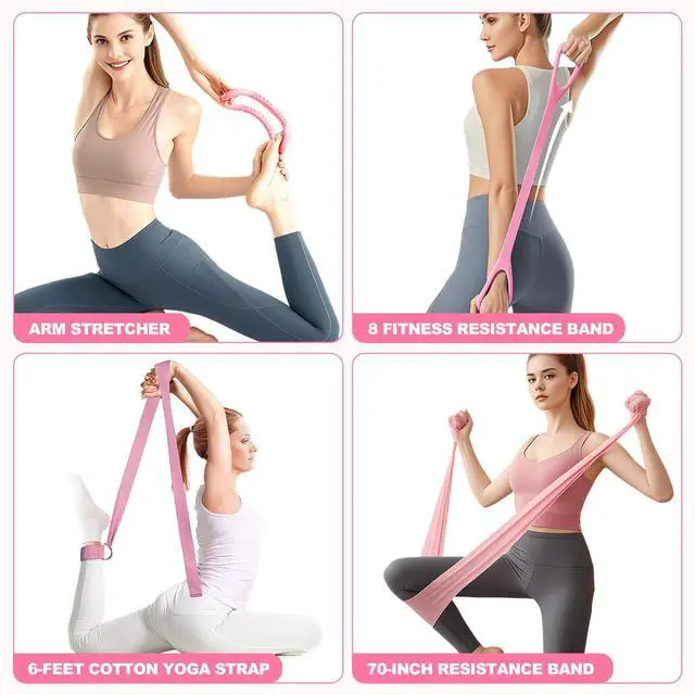 Alt view image 5 of 7 - Pilates Ring Set for Home Workout -13'' Magic Circle and Ball,14Pcs