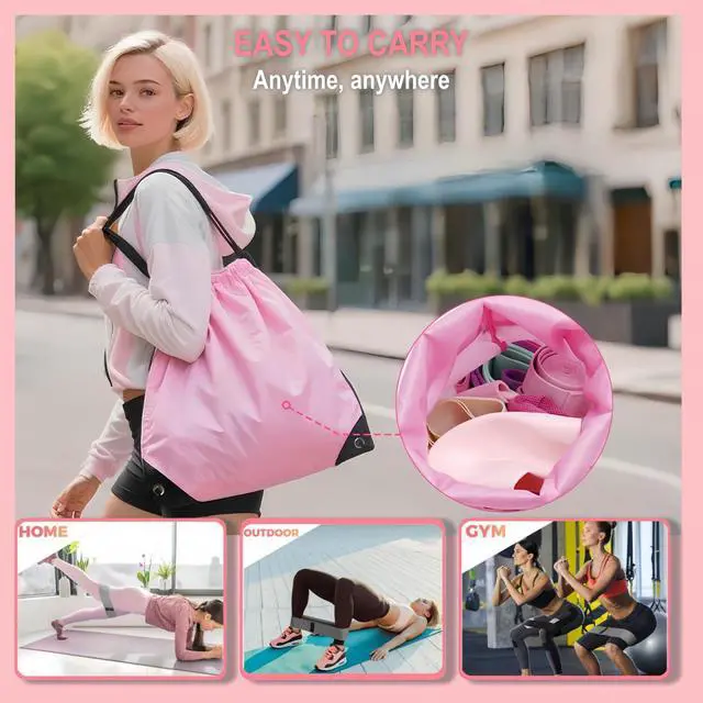 Alt view image 7 of 7 - Pilates Equipment, Pilates Kit for Home Workouts, Pilates Essentials Kit for Women, Home Pilates Kit with Pilates Ring and Ball Set, Booty Bands, Figure 8 Resistance Band, Yoga Band (Black)