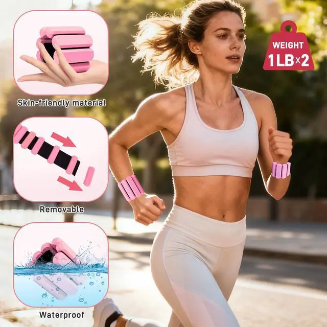Alt view image 4 of 7 - Pilates Ring Set 15 PCS, Home Pilates Essentials Kit for Women, 12" Pilates Ring and 9" Ball Set, Pilates Kit with Ankle Weights 2LB, Resistance Bands, for Toning & Better Me Gifts(Pink)