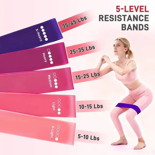 Alt view image 5 of 7 - Pilates Ring Set 15 PCS, Home Pilates Essentials Kit for Women, 12" Pilates Ring and 9" Ball Set, Pilates Kit with Ankle Weights 2LB, Resistance Bands, for Toning & Better Me Gifts(Pink)