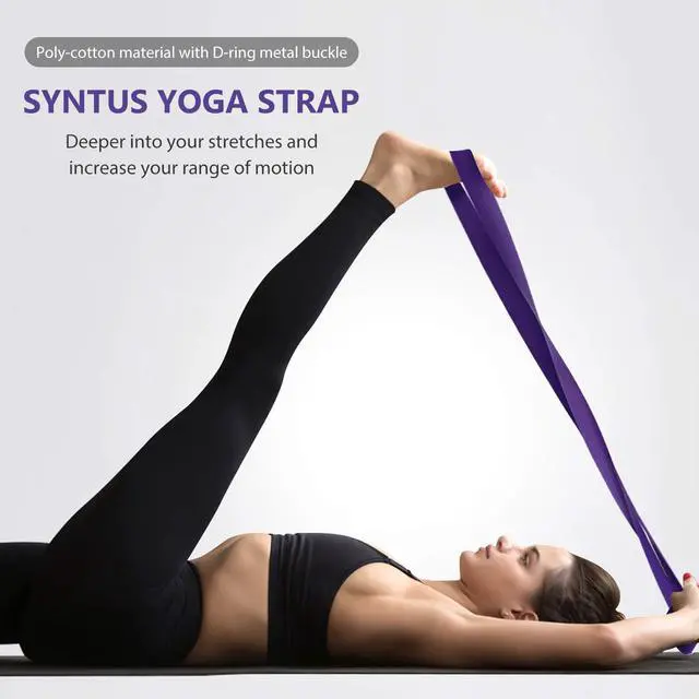 Alt view image 7 of 7 - Yoga Block and Strap Set, 2 EVA Foam Soft Non-Slip Blocks 9×6×4 inches, 8FT Metal D-Ring Strap for Yoga, General Fitness, Pilates, Stretching and Toning