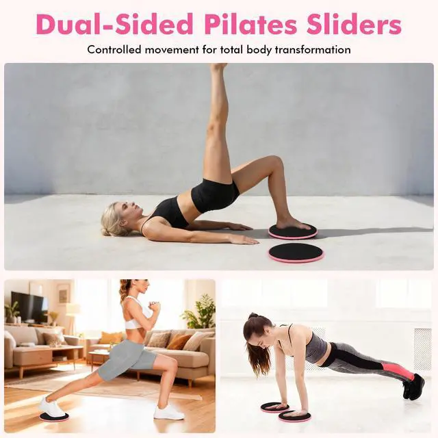 Alt view image 4 of 7 - Pilates Equipment Kit for Women, Pink Ring Ball Bands, Home Workouts
