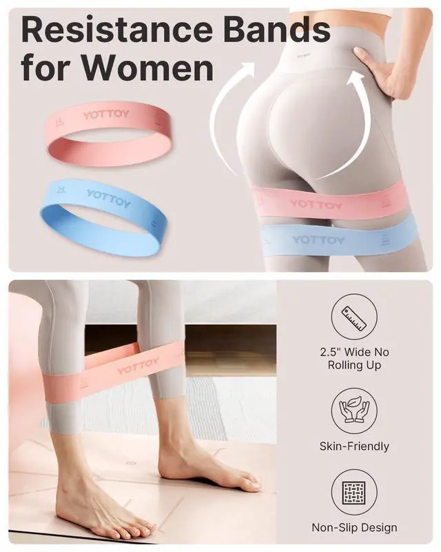 Alt view image 7 of 7 - 13.5 Inch Pilates Ring and Ball Set, Figure 8 Resistance Bands, Stretch Bands&Guide,Pilates Equipment Set for Beginners for Home Workouts Core Strength, Yoga, Physical Therapy & Rehab, Pink