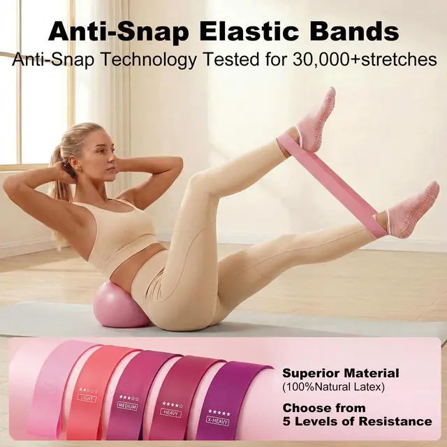 Alt view image 5 of 7 - Pilates Equipment Kit for Women,2.0 Pilates Circle with TPR-Handle