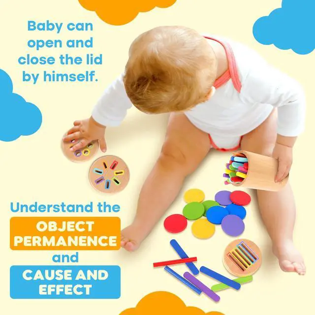 Alt view image 4 of 7 - Wooden Montessori Baby Toddler Toys 3in 1 Learning Fine Motor Preschool Toy