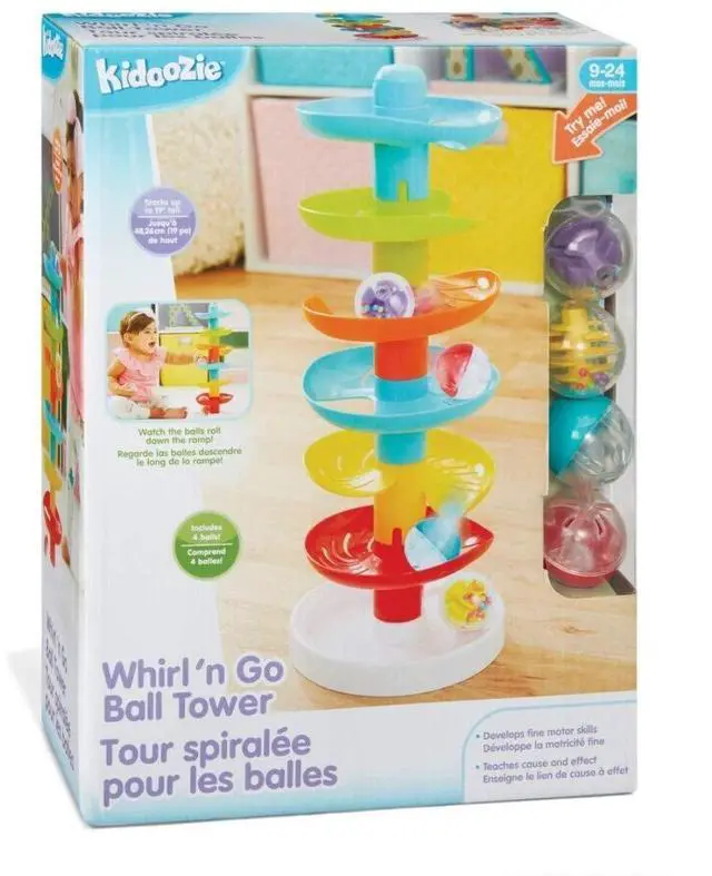 Main image of Whirl 'N Go Ball Tower - Toddler Ball Drop Toy