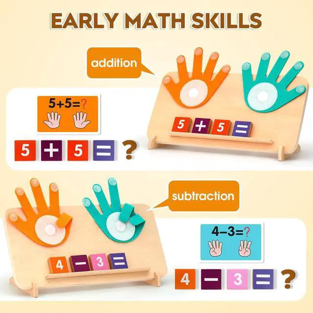 Alt view image 3 of 7 - Preschool Math Manipulatives Learning Toys for Toddlers 2-4