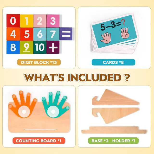 Alt view image 6 of 7 - Preschool Math Manipulatives Learning Toys for Toddlers 2-4