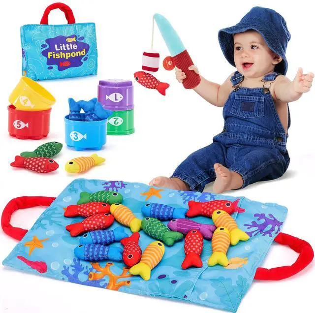 Main image of Montessori Toys for 1 Year Old Boy Girl Birthday Gift-Fishing Game