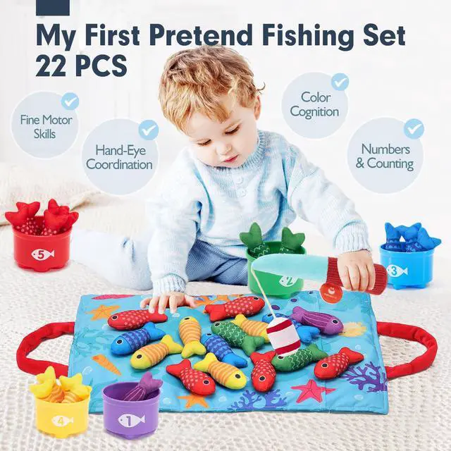 Alt view image 2 of 7 - Montessori Toys for 1 Year Old Boy Girl Birthday Gift-Fishing Game