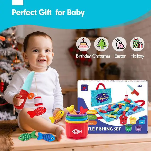 Alt view image 7 of 7 - Montessori Toys for 1 Year Old Boy Girl Birthday Gift-Fishing Game