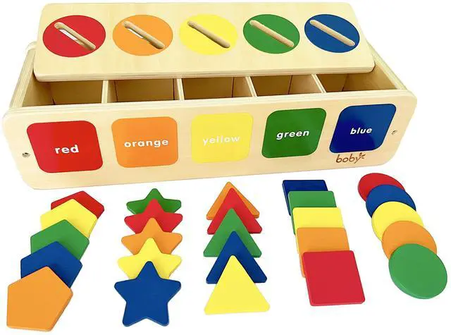 Main image of Montessori Toys Color&Shape Sorting Learning Matching Box for Baby Toddlers 1-3 Year Old