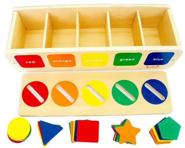 Alt view image 2 of 7 - Montessori Toys Color&Shape Sorting Learning Matching Box for Baby Toddlers 1-3 Year Old