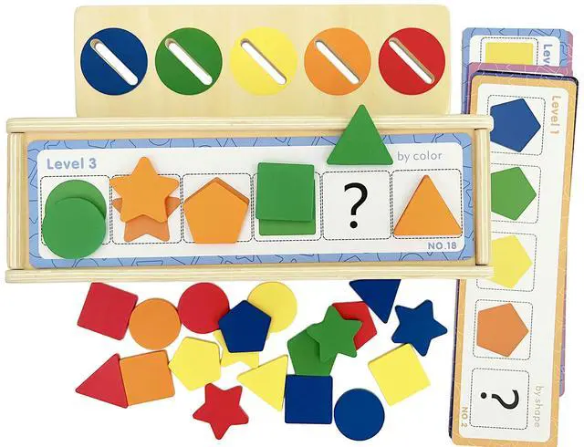 Alt view image 6 of 7 - Montessori Toys Color&Shape Sorting Learning Matching Box for Baby Toddlers 1-3 Year Old
