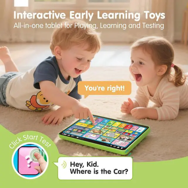 Alt view image 4 of 7 - 5-Language Learning Tablet Toy for Toddler 1-3 with Speech Therapy